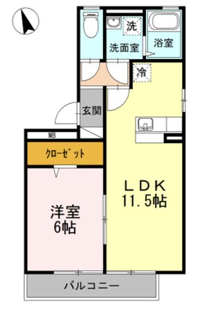 リーベA棟の物件間取画像